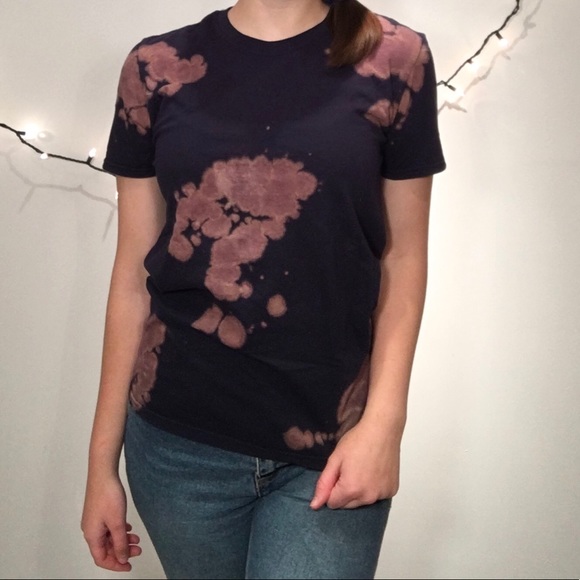 Colortone Rad Bleach Dyed Fitted Women’s T Shirt - Picture 1 of 4